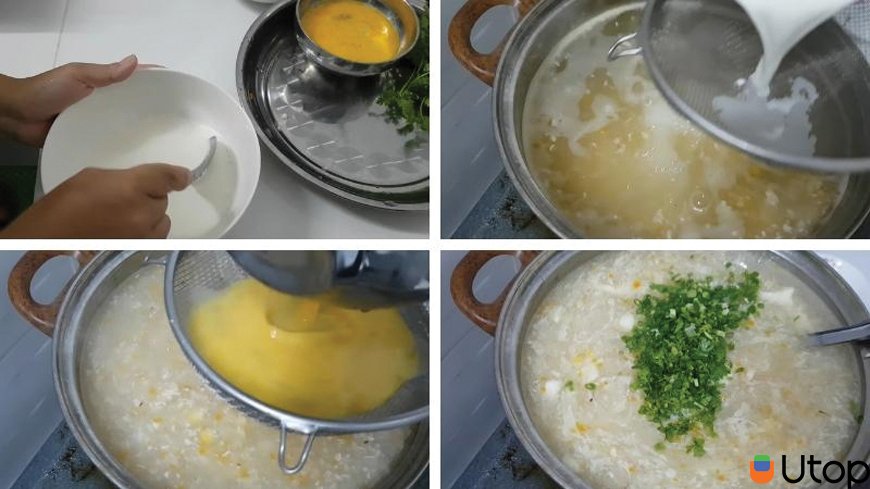 3. Chế biến món súp trứng cua